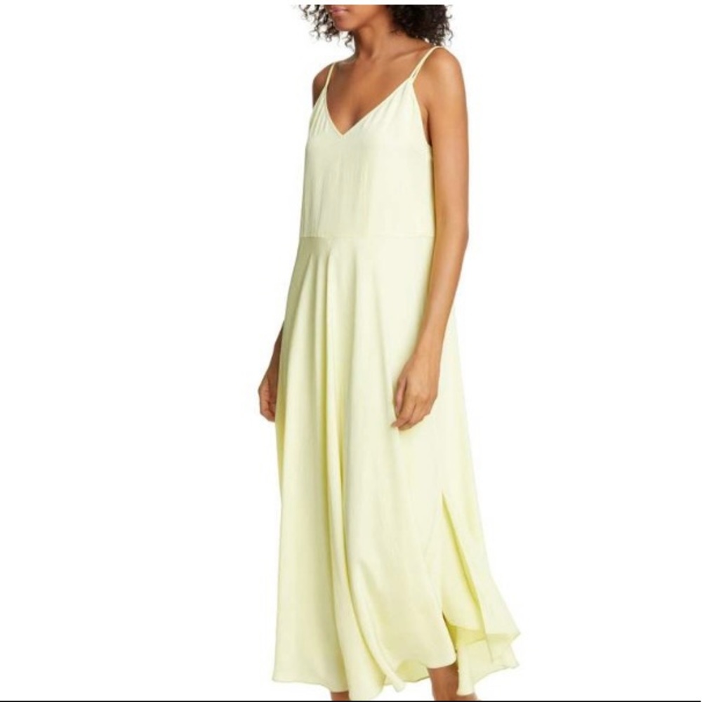 Vince Spaghetti Strap Double Layer Slip Dress